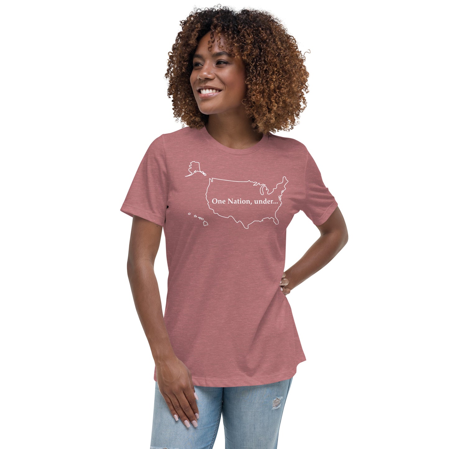 Women's Believe in God and have no religious affiliation t-shirt